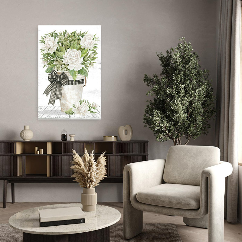 Farmhouse Roses, art contemporain abstrait rustique, H 36 po x l 24 po
