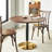 Walnut Round Solid Wood Dining table-2093633018