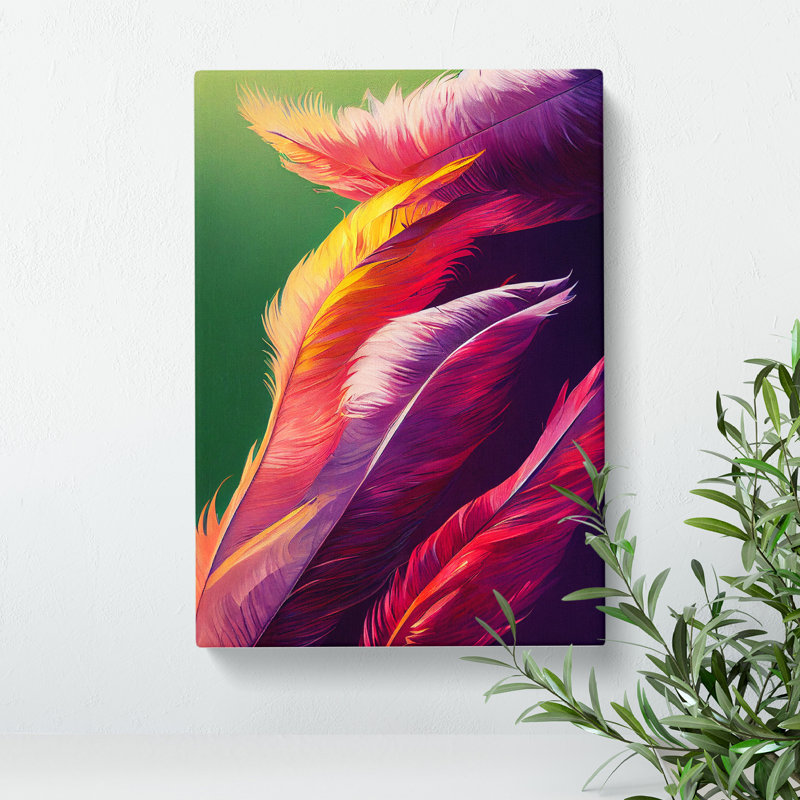 Exotic Feathers - Wrapped Canvas, 76cm H x 50cm W x 3cm D