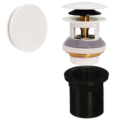 1-1/2" NPSM Solid Brass Integrated Overflow Drain Trim Kit with Illusionary No-Hole Overflow and PVC Adapter