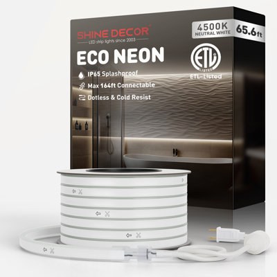 Shine Decor 120V Neon Rope Lights 4500K Neutral White
