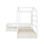 Lit simple en bois avec clôture et structure à lattes-27948530
