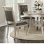 Ensemble de 2 chaises d'appoint luxueuses rembourrées argentées capitonnées Luxury