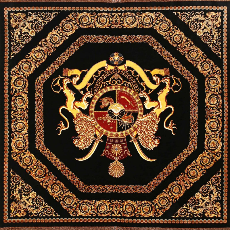 Tapis 100% traditionnel lavable à la machine 3257, Carré 3 pi