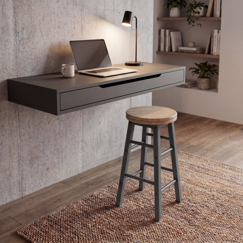 Swivel Bar Stool, Grey / Grey