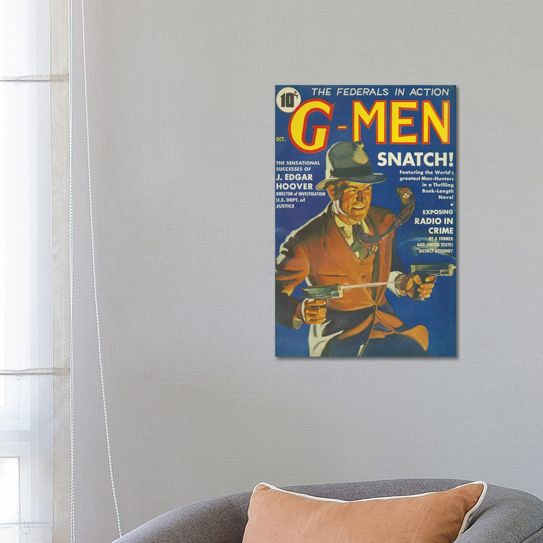 1935 G-Men Magazine Cover by The Advertising Archives - Galerie-umwickelte Leinwand Giclée