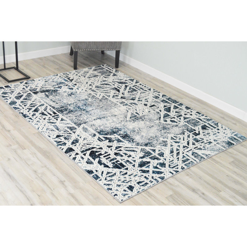 Abstract Indoor Rug, Runner 2'7" x 7'9"