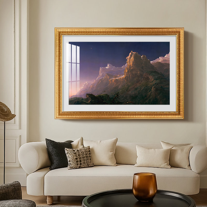 Prometheus Bound, 1847-Thomas Cole-Custom Framed Canvas, 29X41, Yes, Ornate Venetian Gold