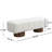 White Boucle Upholstered Bench With 300 Lbs Weight Limit, 50" Long, 17" High, No Assembly, For Dining And Living Areas Capacity, Floor - Protecting, Bedroom Entry-1872650303