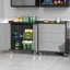 Armoire de rangement en métal robuste avec roulettes - Armoire à outils à 3 tiroirs pour solutions de rangement de garage, de bureau et de maison, noir / gris-833955220