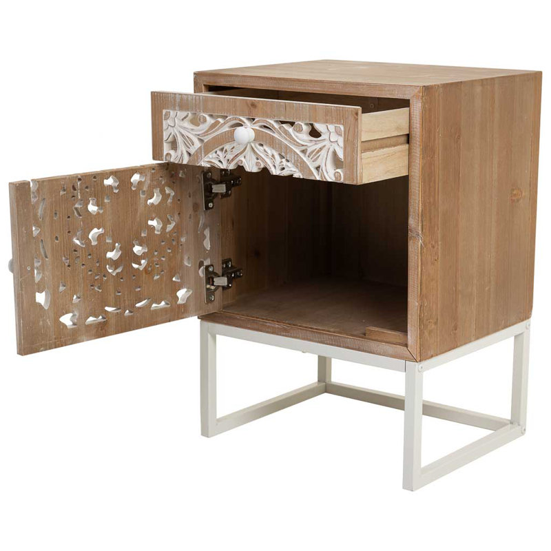 Starkville 45cm W Manufactured Wood Bedside Table