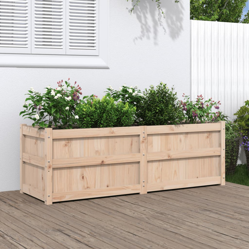 Brocklin Planter Box, Natural Pine, 50cm H x 150cm W x 50cm D