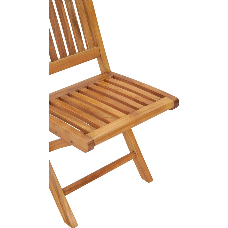 Chaise de patio pliante teck Everleigh