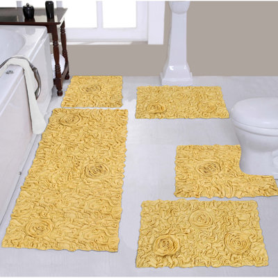 Ensemble de tapis de bain antidérapants multiples 100% coton