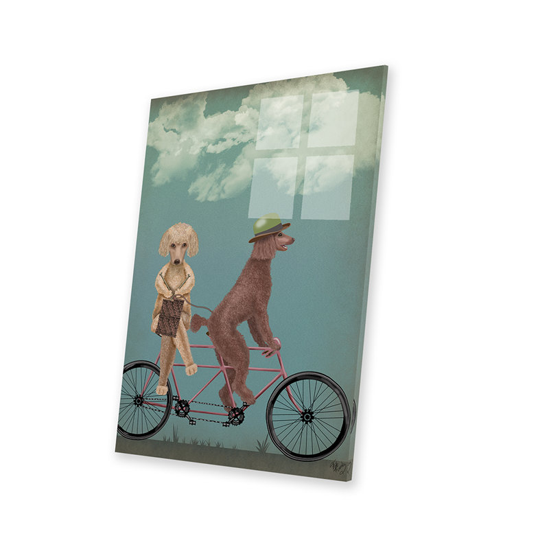 Caniche, impression tandem sur verre acrylique, H 24 po x l 16 po x P 0,25 po