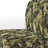 Palm Shadows Tropical Pattern - Upholstered Coastal Slipper Chair, Green Accent Chair-1081492349