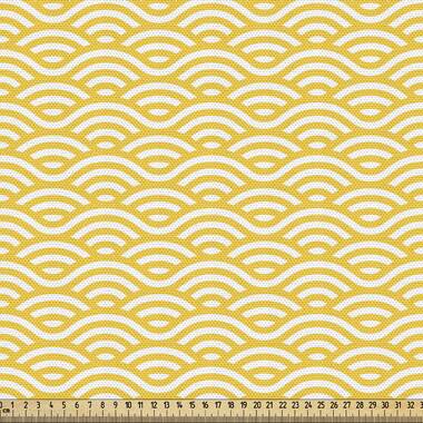 Ambesonne Yellow and White Fabric by The Yard, Hexagonal Pattern Honeycomb  Beehive Simplistic Geometrical Monochrome, Decorative Fabric for Upholstery  and Home Accents, 5 Yards, White Yellow