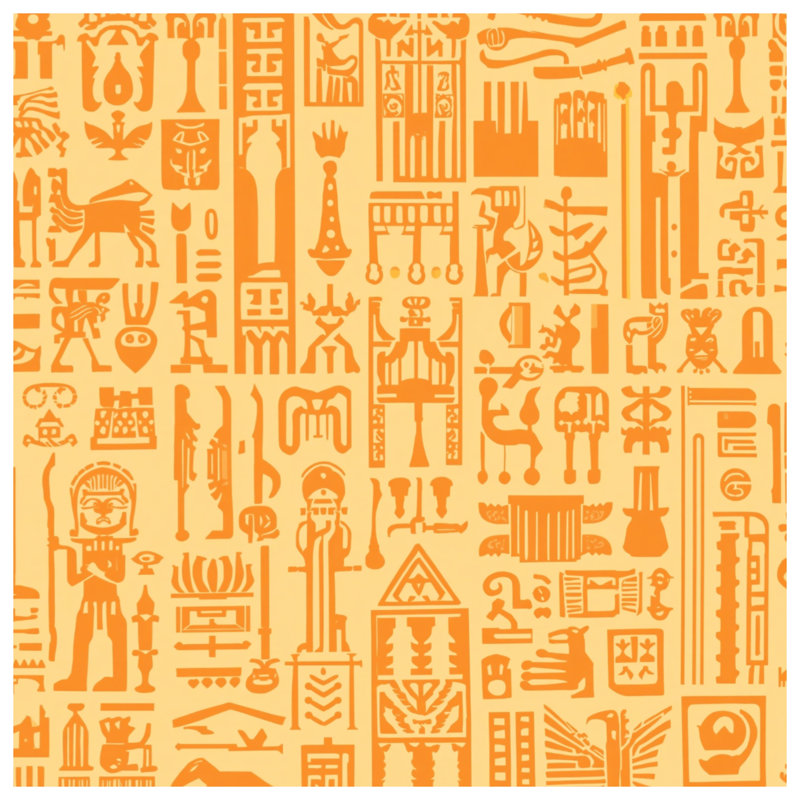 Egyptian Hieroglyphs Pattern Blankets, 60in W x 80in H