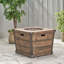 Patron extérieur en bois 24 po x l 32 po à motif de bois au foyer - brun - 40 000 BTU (réservoir à l'intérieur)