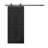 30 In. X 80 In. Black Painted Finished Composite MDF 6 Panel Interior Sliding Barn Door With Hardware Kit-55426831-55426832