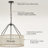 4-Light Dimmable Wood Beaded Chandelier Dia 22 Inch