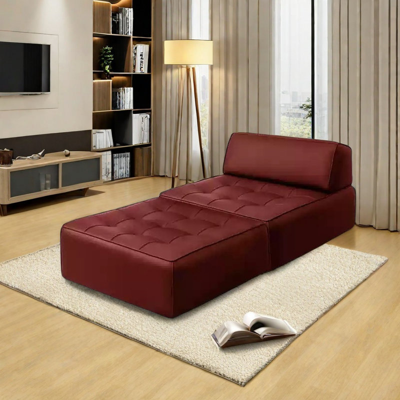 Chaise multifonctionnelle en bois massif bricolage, Rouge vin