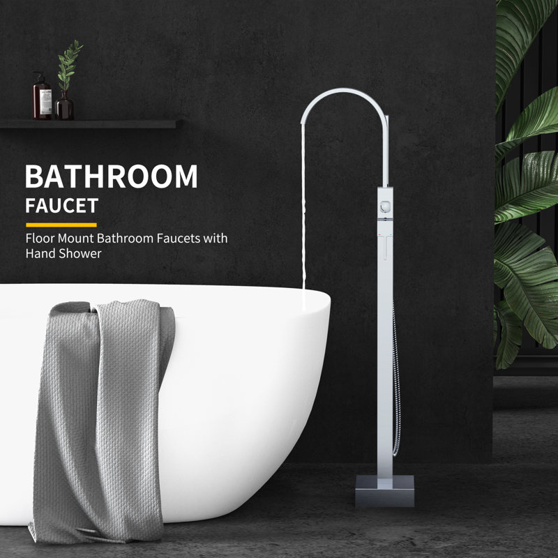 Saket Floor Tub Spout with Diverter