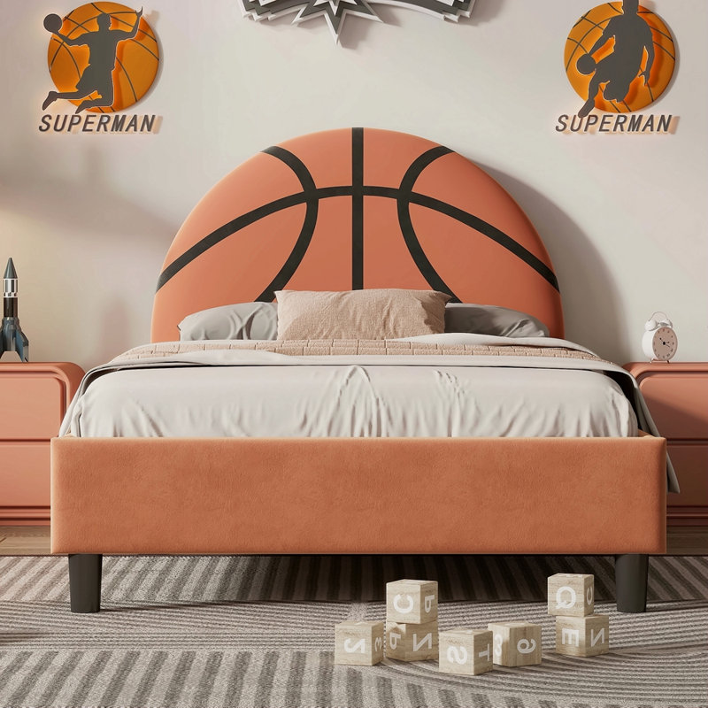 Lit plateforme tapissier Basketball Design