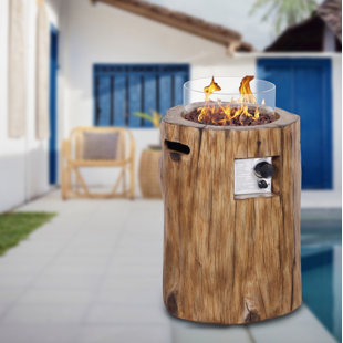 Round Propane Smokeless Fire Column