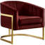 Fauteuil demi-tonneau en velours 30 po Carter-759288828