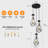 Adjustable Teardrop Pendant Chandelier (Bulbs Included)