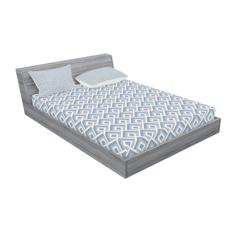 Ensemble de draps géométriques imbriqués Diagonal, Ensemble de drap pour grand lit avec drap-housse
