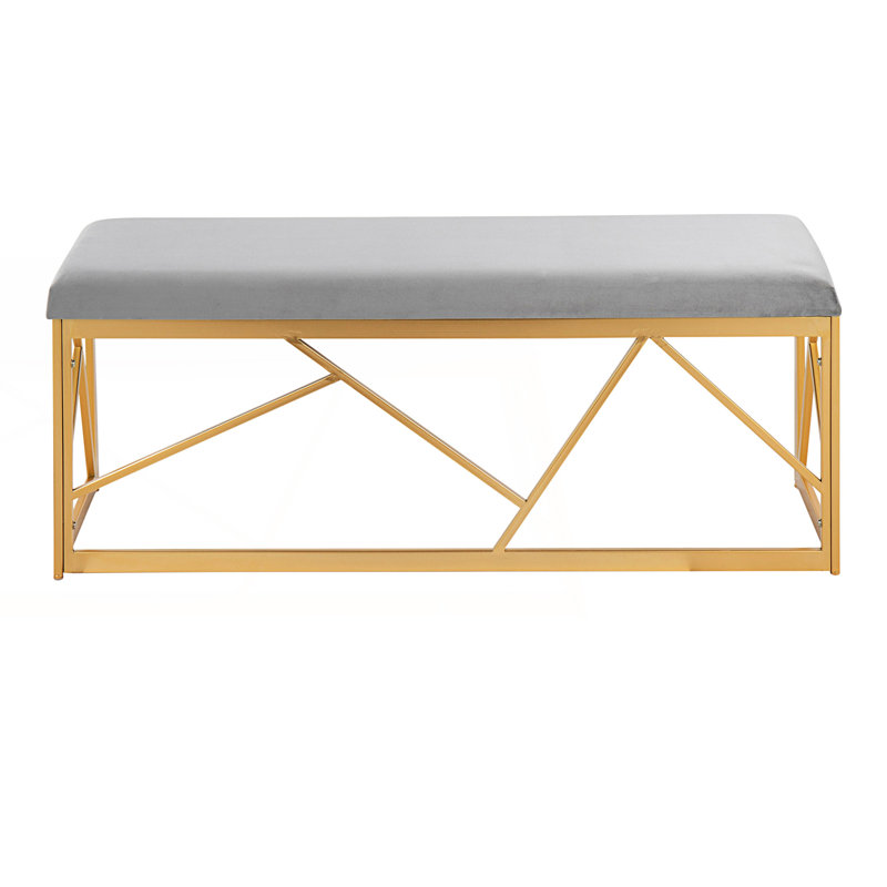Banc en métal Glam, Gris