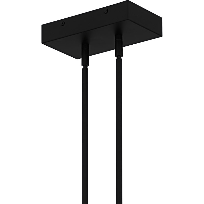 Lustre linéaire à DEL intégré Aurelia, Noir mat