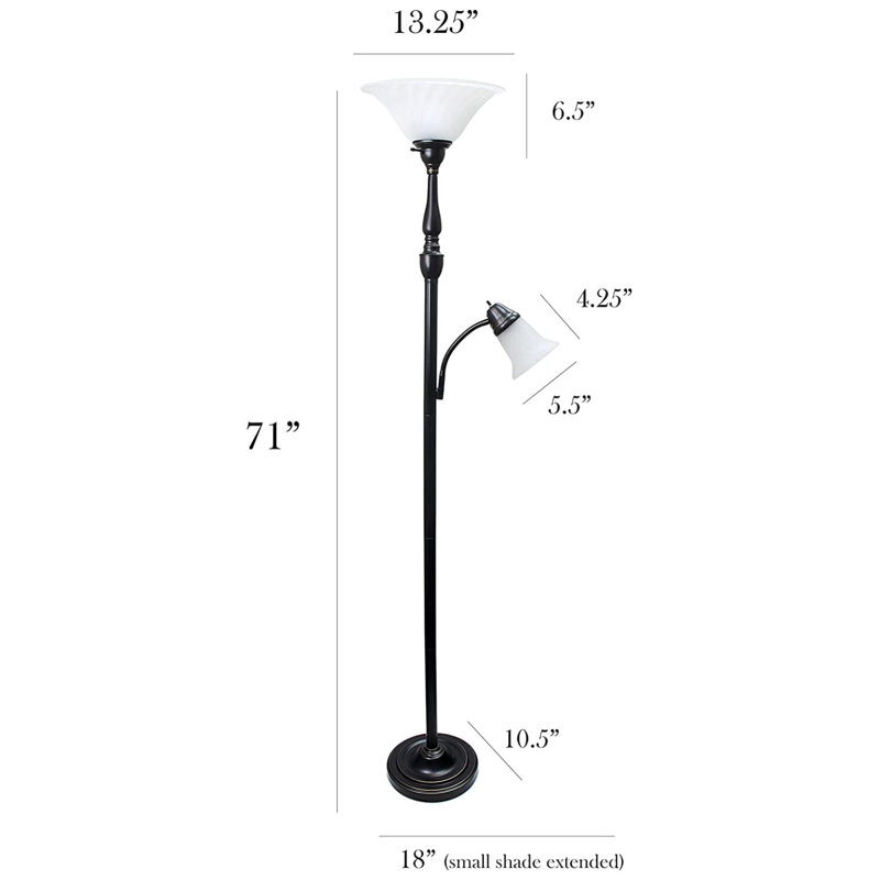Floridalma 71'' Task Floor Lamp, Restoration Bronze