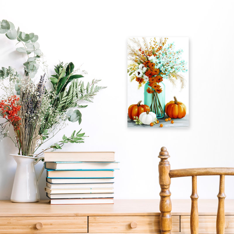 Art contemporain, art mural d'automne moderne, H 18 po x l 12 po