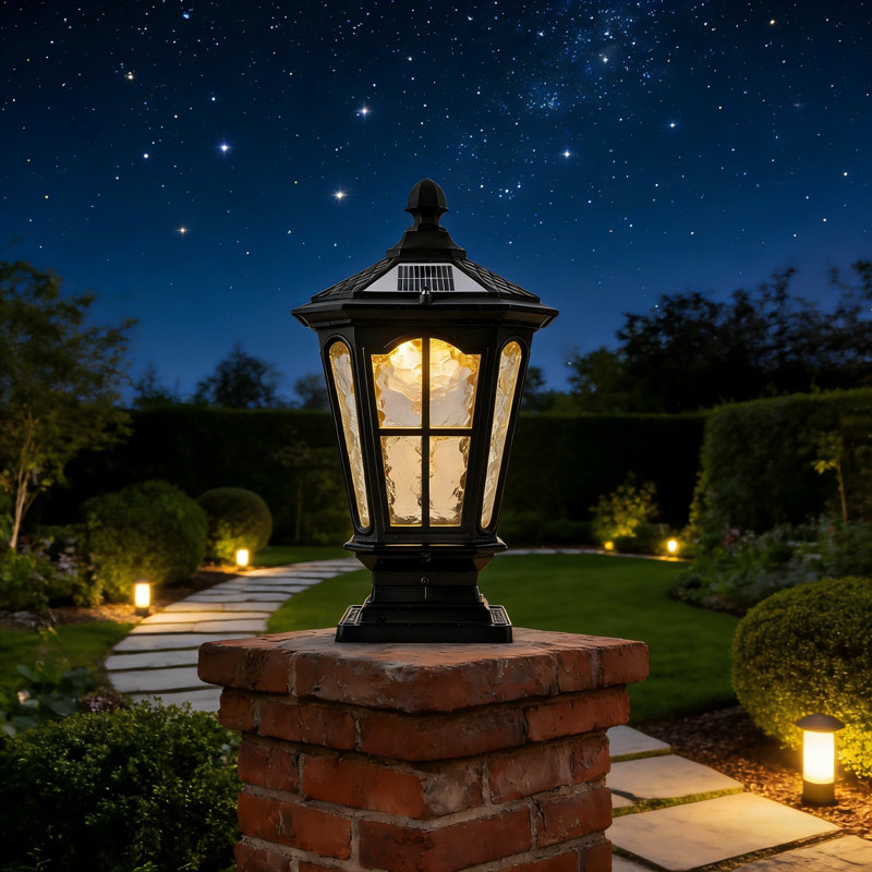 Lampadaire de jardin extérieur en aluminium noir