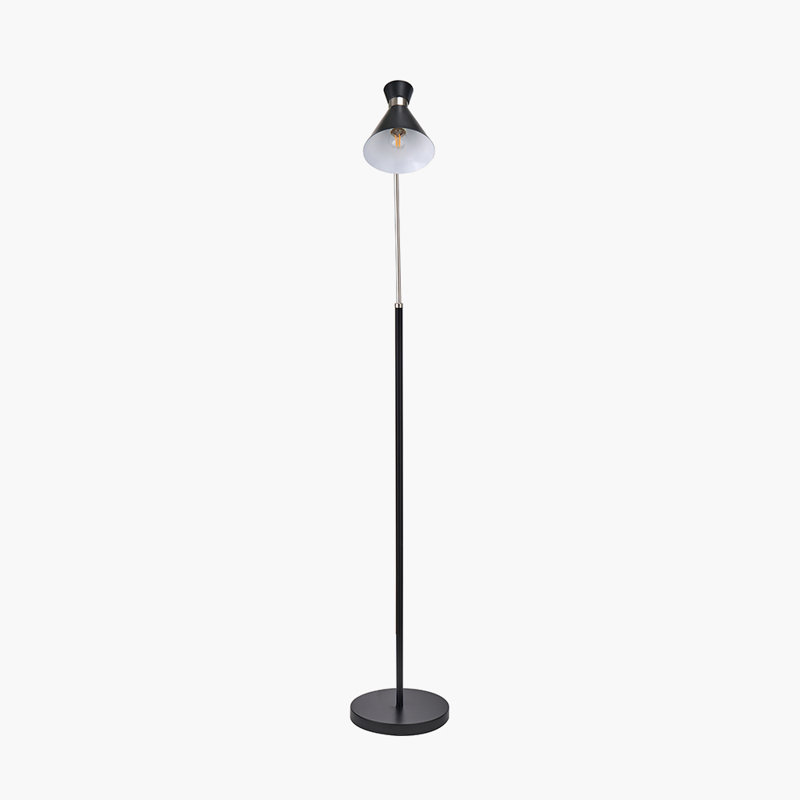 Benedict Task Floor Lamp, Black, Black