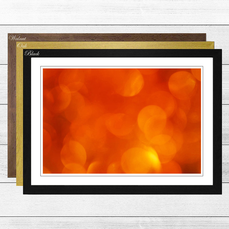Orange Abstract 7 Framed - Framed Print, Black