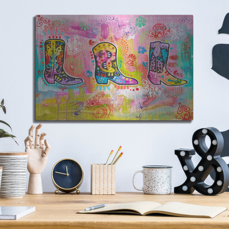 Bungalow Rose «Made For Walkin» par Dean Russo, art mural en métal, H 12 po x l 16 po