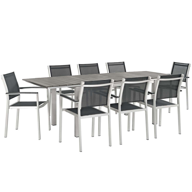 Ensemble repas d'extérieur 9 pièces Shore