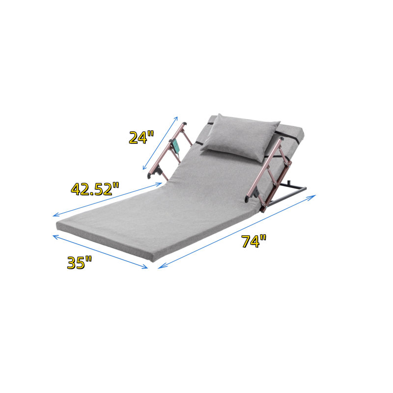 Electric Adjustable Bed Backrest, 4-68° Upgraded Foldable Safety Guardrail