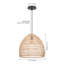 Luminaire suspendu en rotin naturel, luminaire suspendu en osier tissé à la main, plafonnier boho Farmhouse-765048481