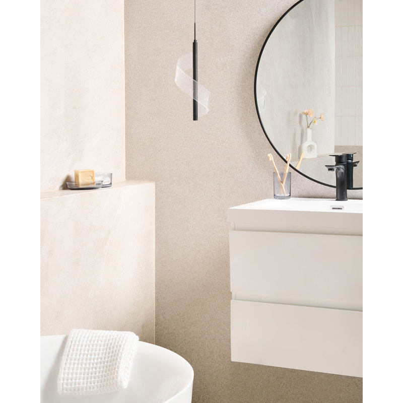 1 - Light LED Novelty Pendant, Black
