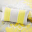 Édredon très grand taupe gris / jaune - coton imprimé, 3 coussins décoratifs, édredon en coton lavable à la machine gris / jaune, jupe de lit