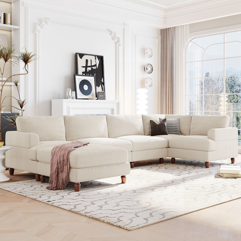 Canapé modulaire en U avec repose-pieds