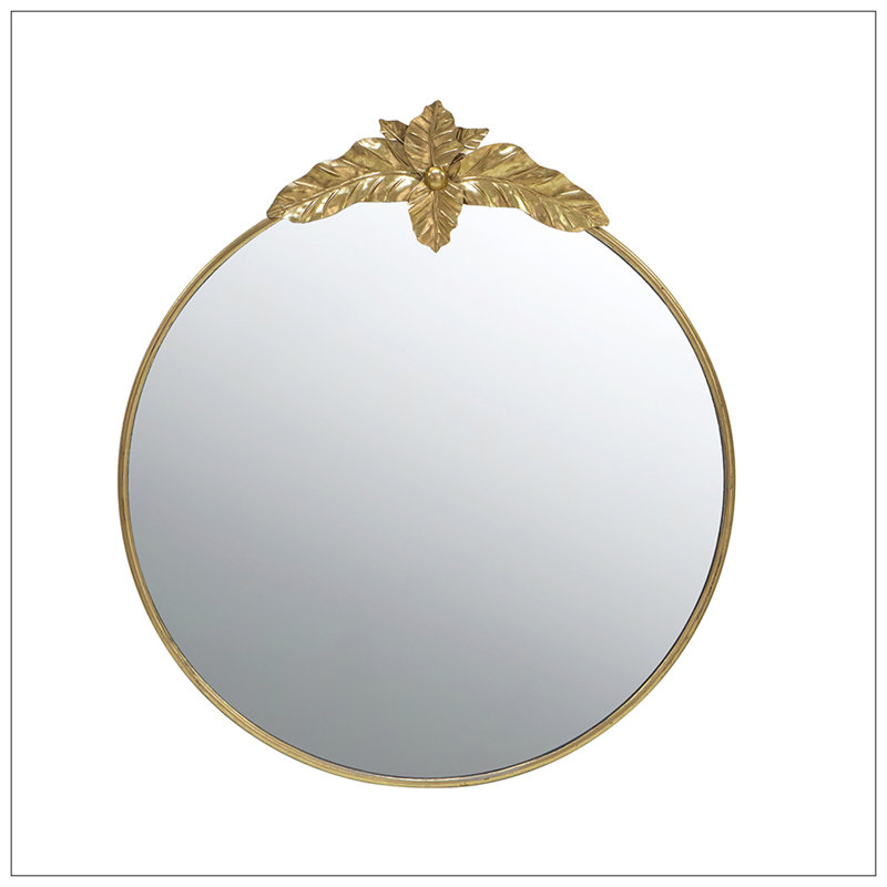 Large Round Wall Mirror With Metal Frame, Circle Accent Mirror For Living Room Bedroom Entryway