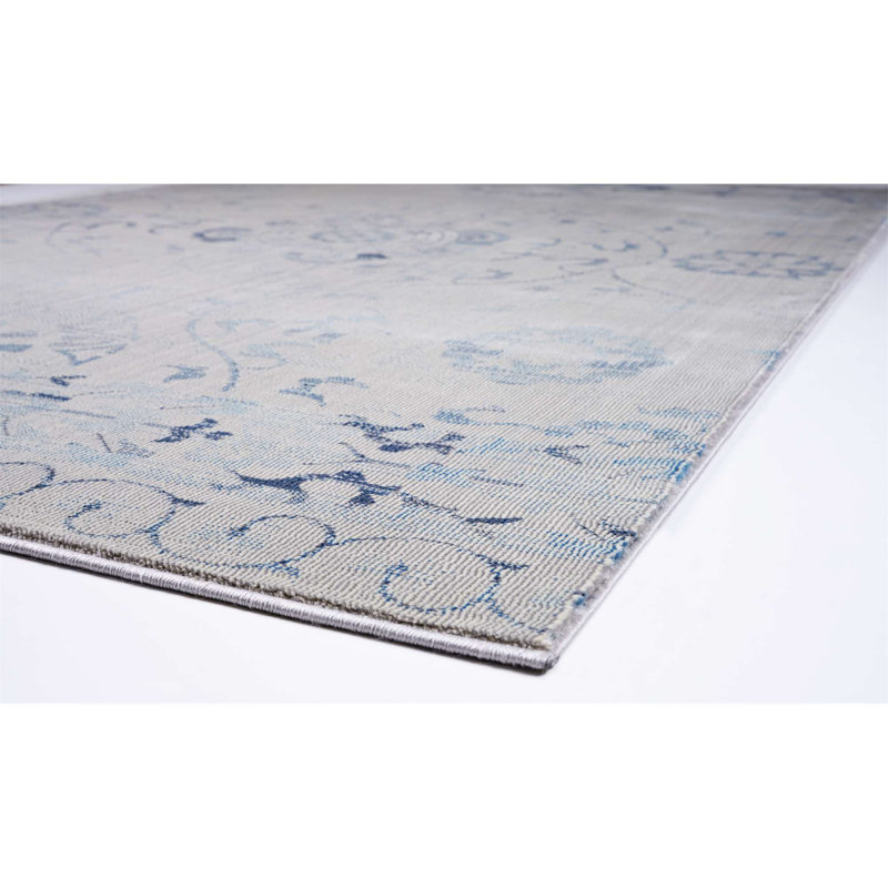 Tapis bleu clair Runkle Southwestern, Rectangle 8 pi x 10 pi