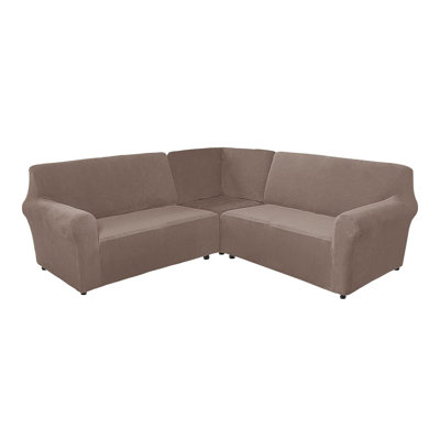 Elastic  Box Cushion Corner Sofa Slipcover