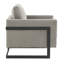 Fauteuil d'appoint en velours avec base en acier inoxydable noir Dontavis-1917696805